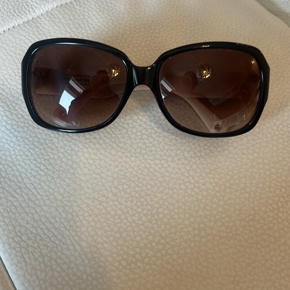 Coach Classic Dark Brown and Cream Sunglasses - Picture 5 of 7